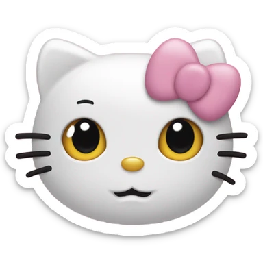 Hello kitty with heart eyes sticker