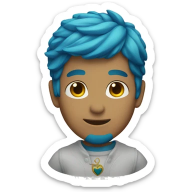 Corazon azul verdoso  sticker