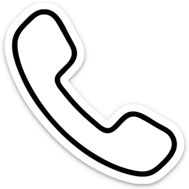 modern simple recognizable telephone icon sticker