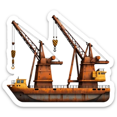 Cranes at the dock sticker