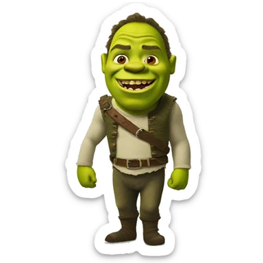 shrek shrek shrek shark sticker