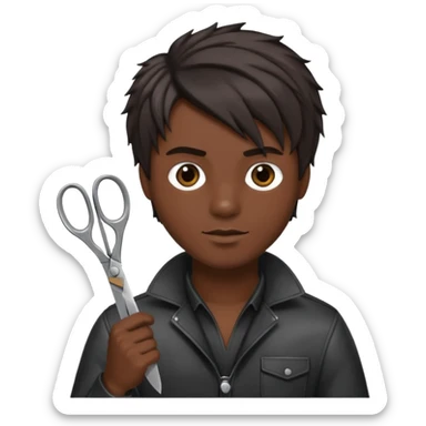 male hairdresser sticker