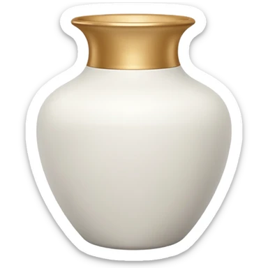 vaso branco sem flores sticker