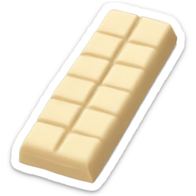 White chocolate bar sticker