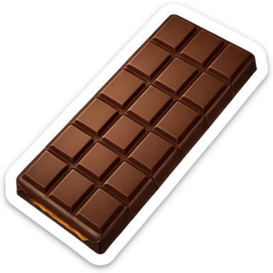 a chocolate bar being sold sticker