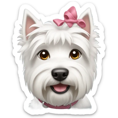  a white westin dog girl sticker