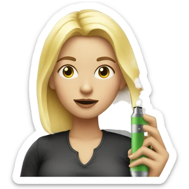 Blonde girl with vape  sticker
