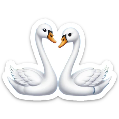 Dos cisnes besándose  sticker