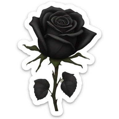 Black rose sticker