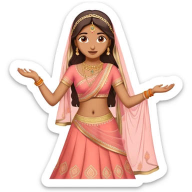 Indian girl with lengha sticker