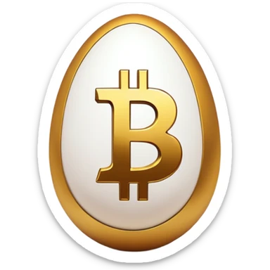 Easter egg bitcoin sticker