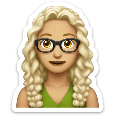 Девочка с темно карими глазами, темно русые волосы, прямые волосы ниже груди  sticker