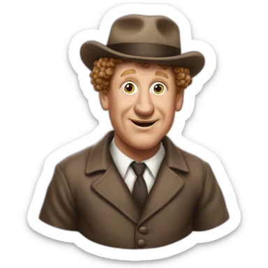Curly joe of the three stooges sticker