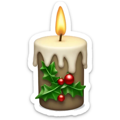 christmas candle sticker