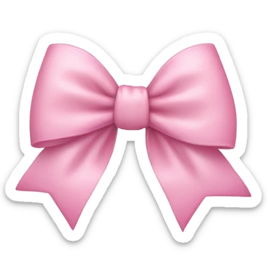 Light pink bow sticker