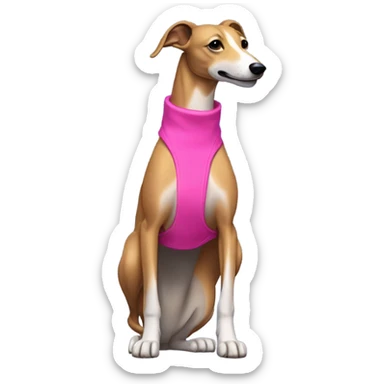 Greyhound hot pink sticker