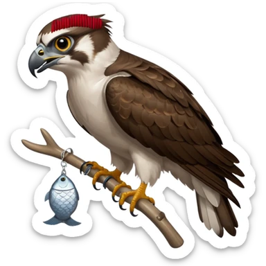 Eastern Osprey with fish sticker