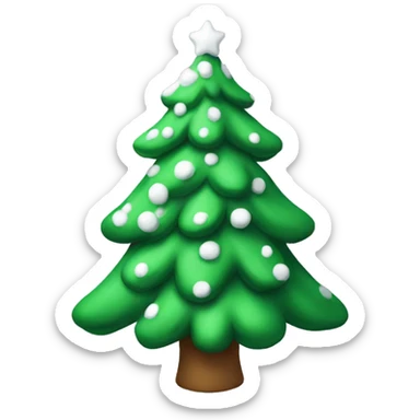 Christmas tree with snów sticker