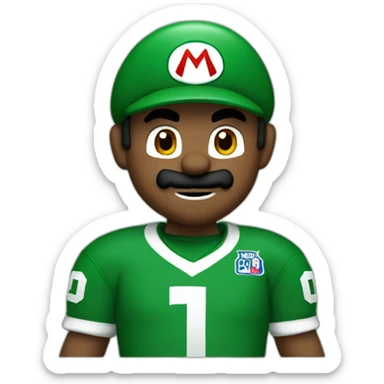 mario-wearing-a-jets-jersey sticker