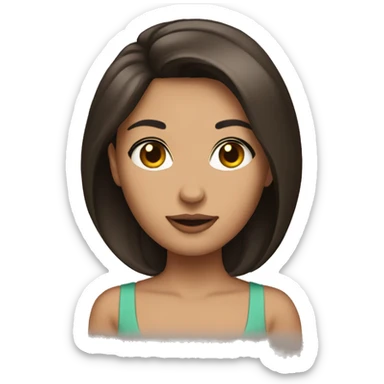 a brunette baddie bunning one sticker