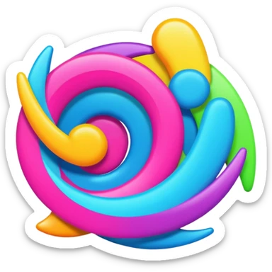 Techno/EDM musique mix color sticker