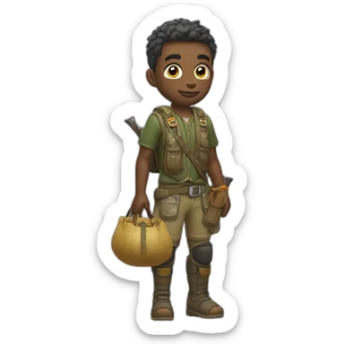 kirua hunter X huter avec un sac d'argent sticker