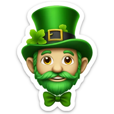 leprechaun wearing a tophat sticker