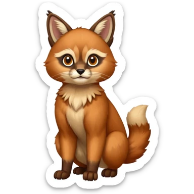 Cacomistle-tanuki-caracal-animal-hybrid (full body) sticker