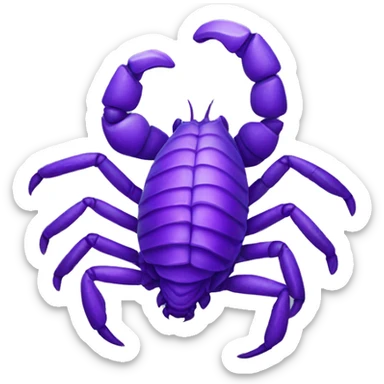 Scorpio astrology with purple scales sticker
