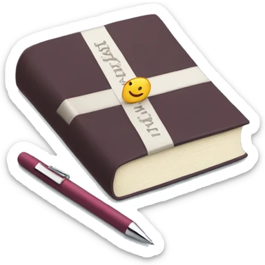 Cute Books and a pen sticker