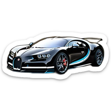 Buggati chiron super sport 300+ sticker