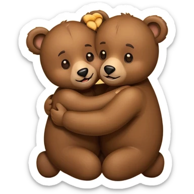 2 bears in love  sticker