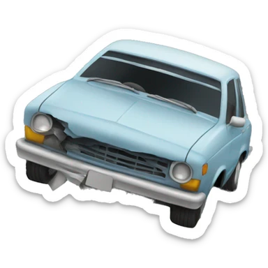 broken car sticker