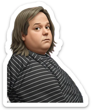 striped shirt japanese boy portrait sticker