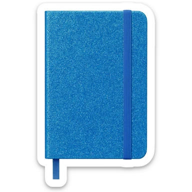 blue glitter notebook sticker