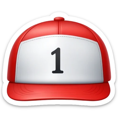 empty red cap with number “1” on it sticker