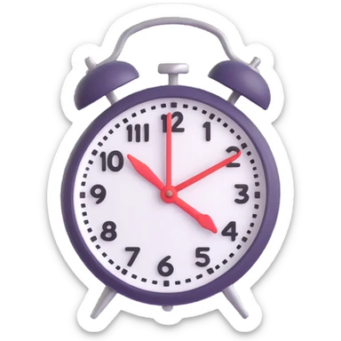 clock showing 1 pm, clear face, simple hands, no numbers sticker