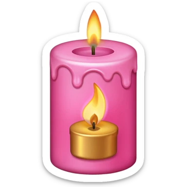 pink and gold candle sticker