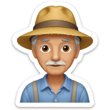 abuelo de pueblo rural sticker