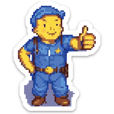 Vault Boy from Fallout giving a thumbs-up sticker