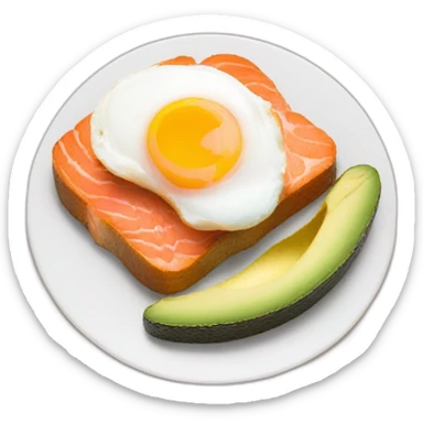 toast with avocado, salmon and poached egg sticker