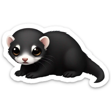 goth ferret sticker