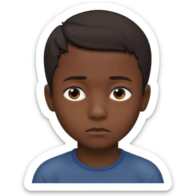 Lonely darck young black boy sticker