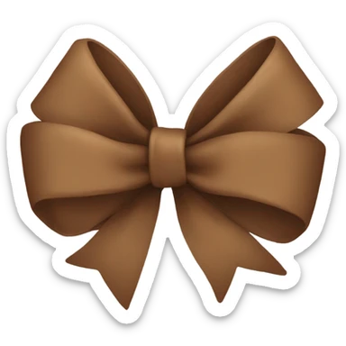 Brown bow sticker