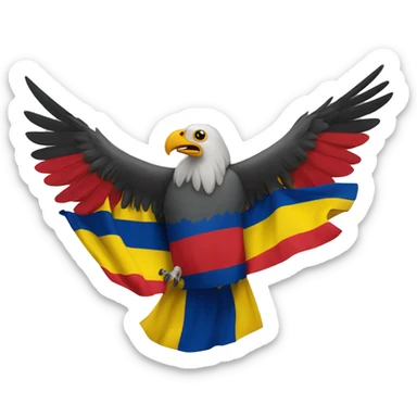 condor sosteniendo una bandera del ecuador sticker