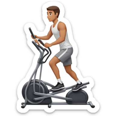 guy using elliptical sticker