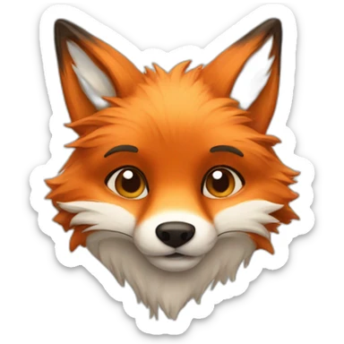 Furry looking fox sticker