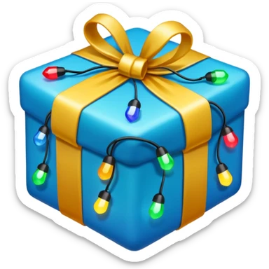 create "1637" with Christmas lights wrapping it sticker