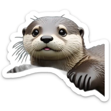 Loutre qui se font un calin loutre sticker