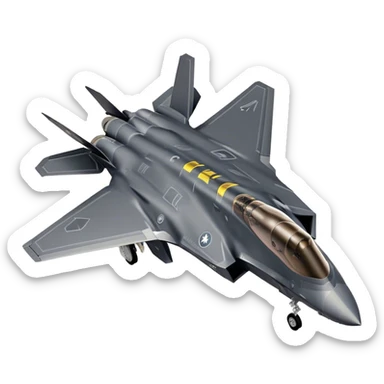 F-35 Lightning II - Lockheed Martin (Model Year: 2022) (Iconic colour: Stealth gray) sticker